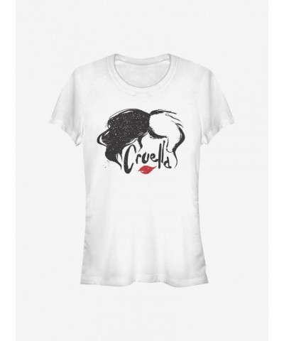 Disney Cruella Simply Cruella Infamous Hair Girls T-Shirt $10.71 T-Shirts