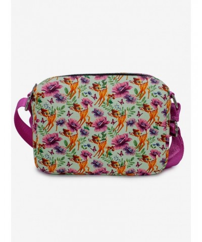 Disney Bambi Floral Collage Vegan Leather Crossbody Bag $12.91 Bags