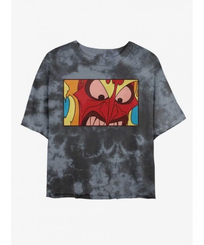 Disney Villains Angry Hades Tie-Dye Girls Crop T-Shirt $12.14 T-Shirts