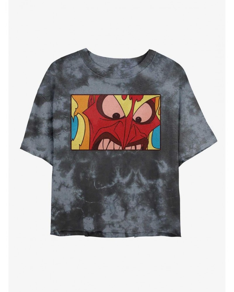 Disney Villains Angry Hades Tie-Dye Girls Crop T-Shirt $12.14 T-Shirts