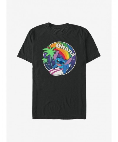 Disney Lilo & Stitch Ohana Rainbow Redux T-Shirt $7.17 T-Shirts