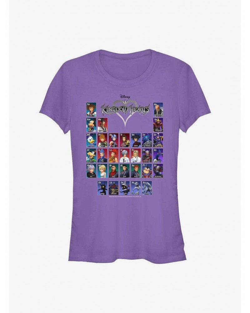 Kingdom Hearts Table of Characters Girls T-Shirt $10.71 T-Shirts