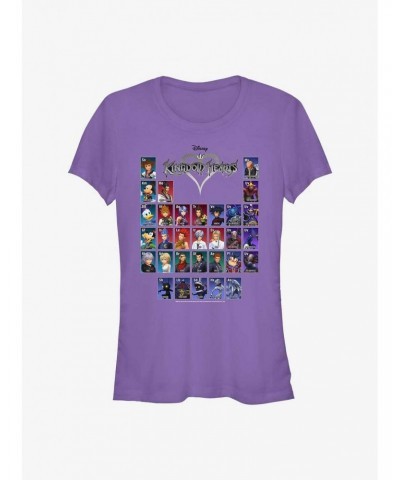 Kingdom Hearts Table of Characters Girls T-Shirt $10.71 T-Shirts