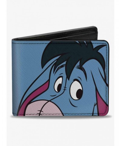 Disney Winnie The Pooh Eeyore Character Close Up Expression and Text Bifold Wallet $9.20 Wallets