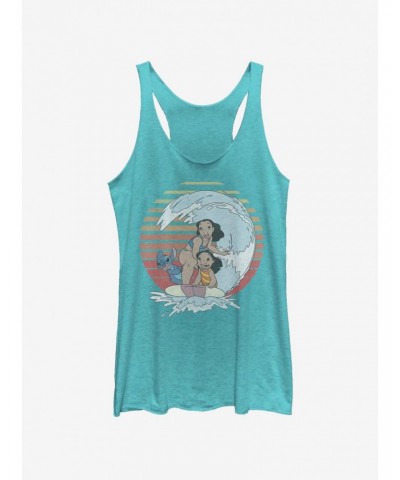 Disney Lilo & Stitch Retro Rainbow Girls Tank $8.55 Tanks